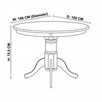 Cairns 106cm Round Hampton Dining Table White