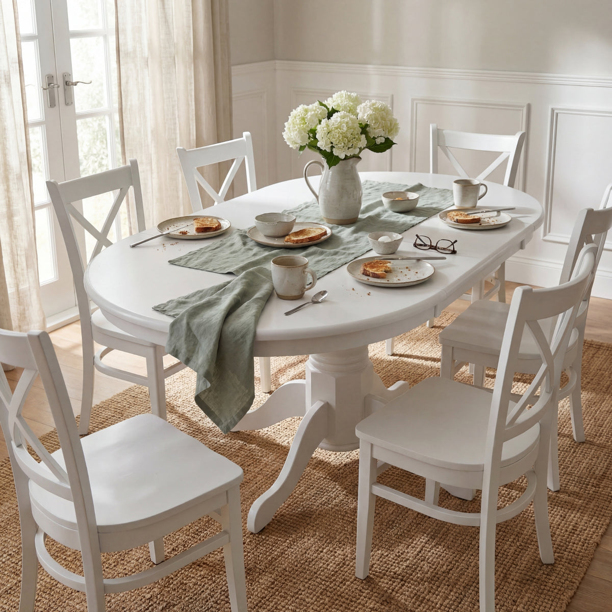 Cairns 2pc Set Hampton Dining Chair White