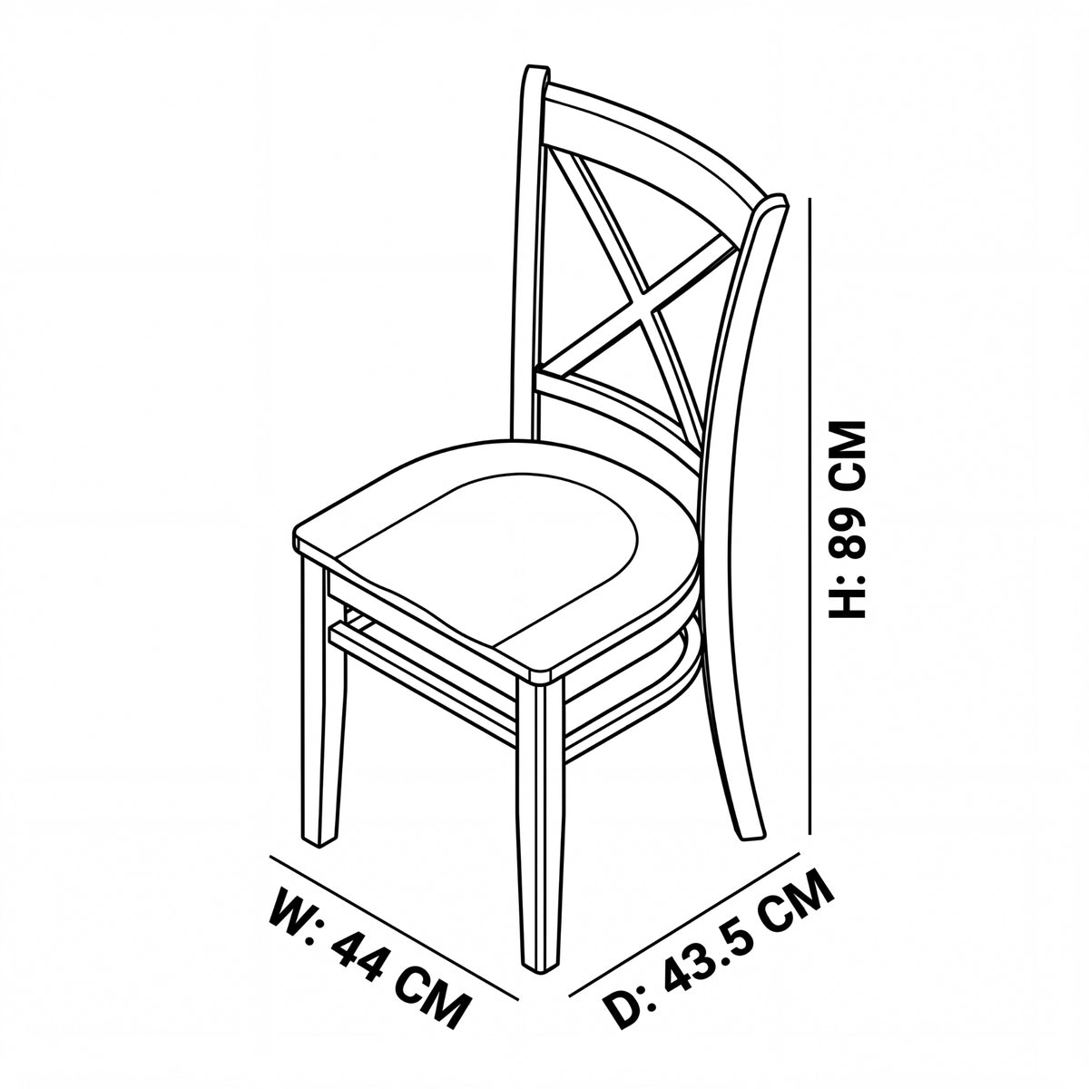 Cairns 2pc Set Hampton Dining Chair White