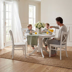 Cairns 5pc Set 106cm Hampton Dining Table Chair White