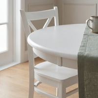 Cairns 5pc Set 106cm Hampton Dining Table Chair White