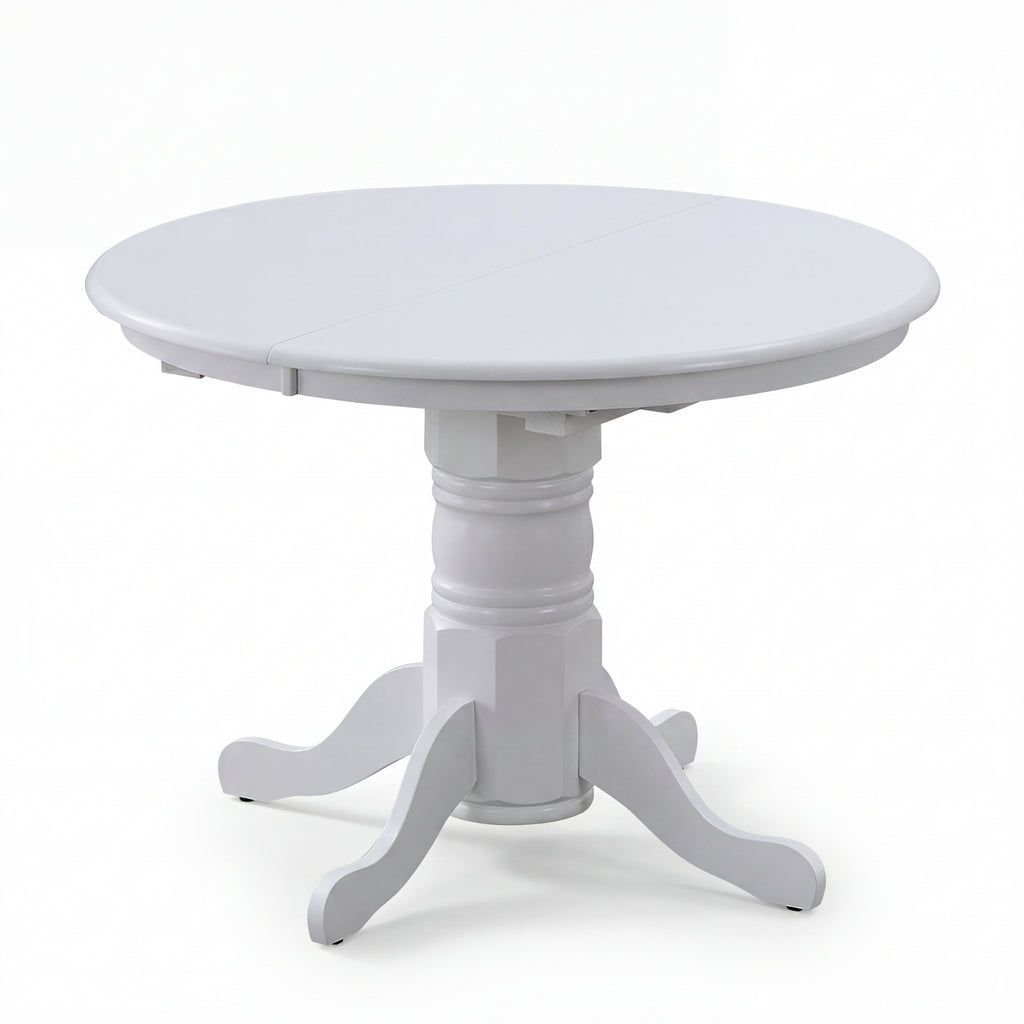 Cairns 7pc Set 106-150cm Extendable Hampton Dining Table Chair White