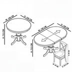 Cairns 7pc Set 106-150cm Extendable Hampton Dining Table Chair White