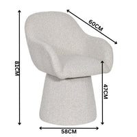 Cali Fabric Swivel Dining Chair Grey