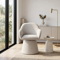 Cali Fabric Swivel Dining Chair Grey