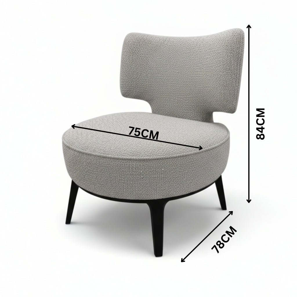 Calla Occasional Accent Corner Chair Grey