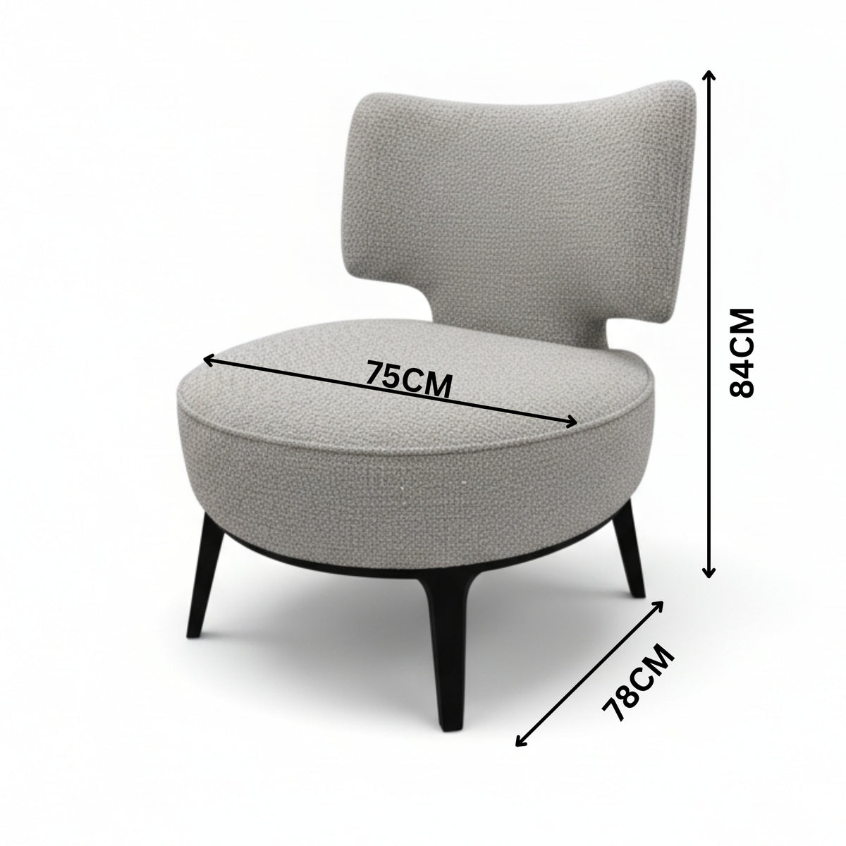 Calla Occasional Accent Corner Chair Grey