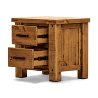 Camdenville Bedside Table Solid Pine Frame Oak