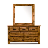 Camdenville Dresser Mirror Set Solid Pine Frame Oak