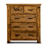 Camdenville Tallboy Chest of Drawer Solid Pine Frame Oak