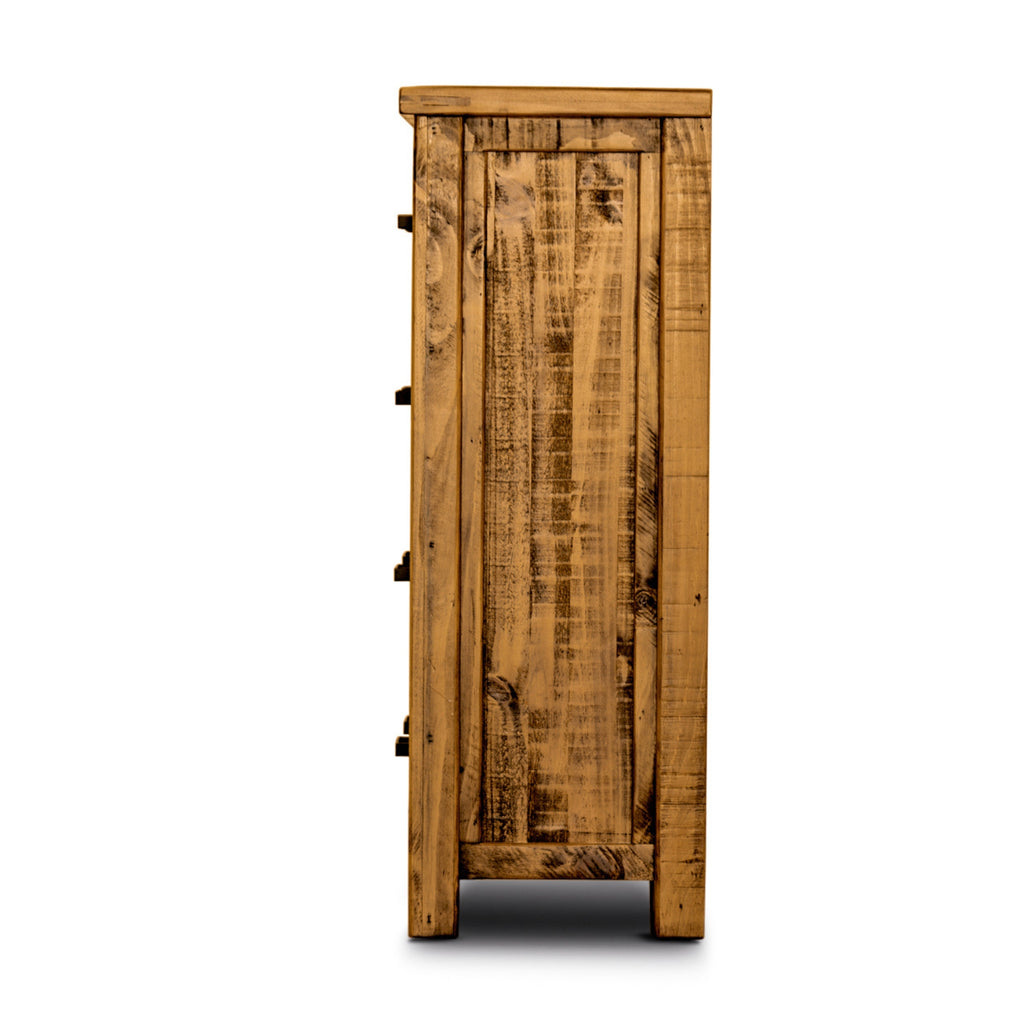 Camdenville Tallboy Chest of Drawer Solid Pine Frame Oak