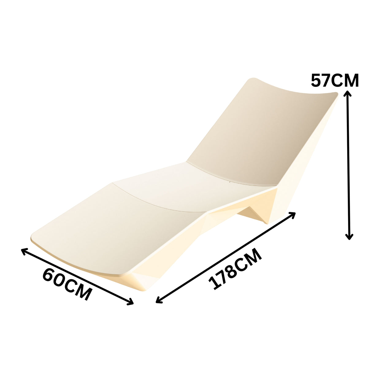 Cancun Premium Luxury Pool Lounger Chaise Taupe Beige