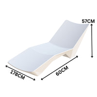 Cancun Premium Luxury Pool Lounger Chaise White