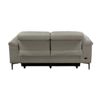 Capel 2 Seater Leather Electric Recliner Sofa Lounge Taupe Grey