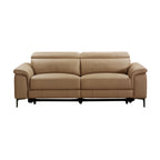 Capel 3 Seater Leather Electric Recliner Sofa Lounge Mocha Brown