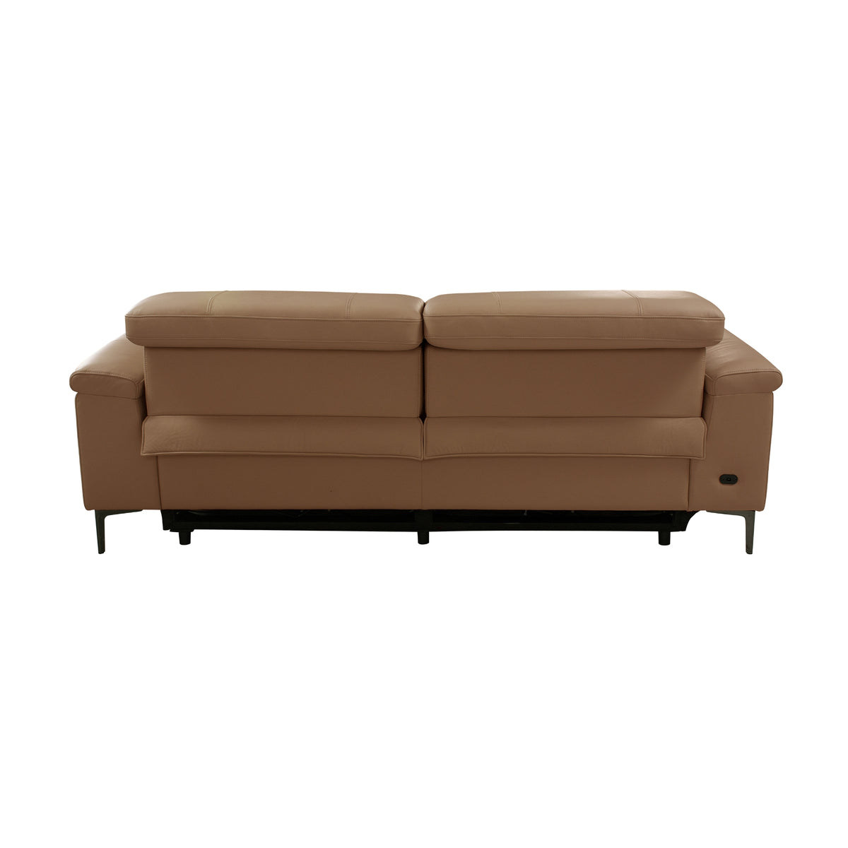 Capel 3 Seater Leather Electric Recliner Sofa Lounge Mocha Brown