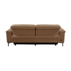 Capel 3 Seater Leather Electric Recliner Sofa Lounge Mocha Brown