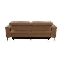 Capel 3 Seater Leather Electric Recliner Sofa Lounge Mocha Brown