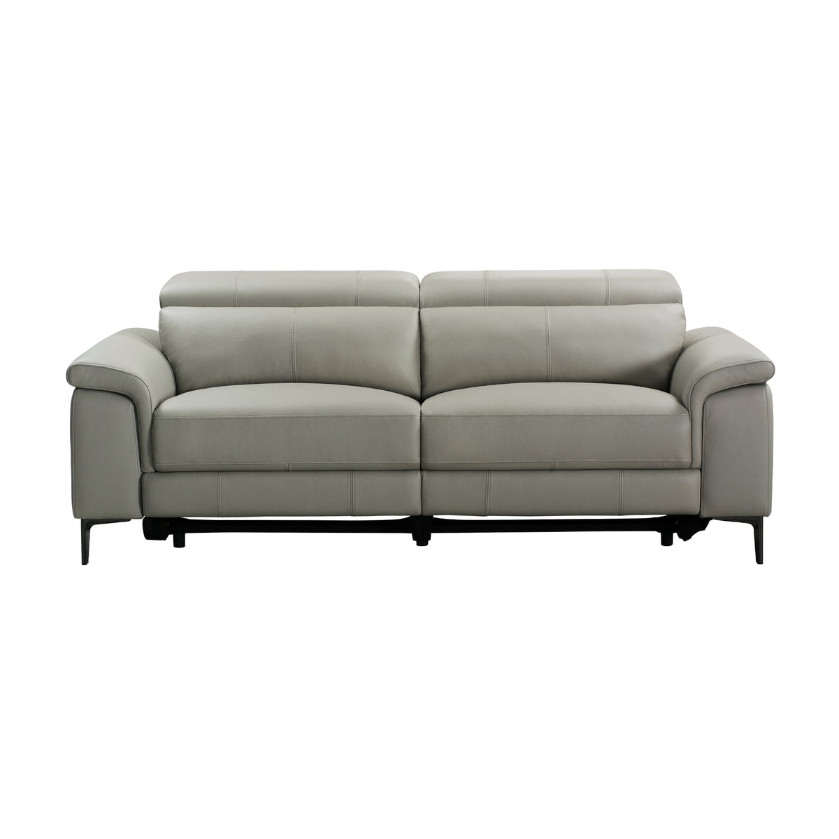 Capel 3 Seater Leather Electric Recliner Sofa Lounge Taupe Grey