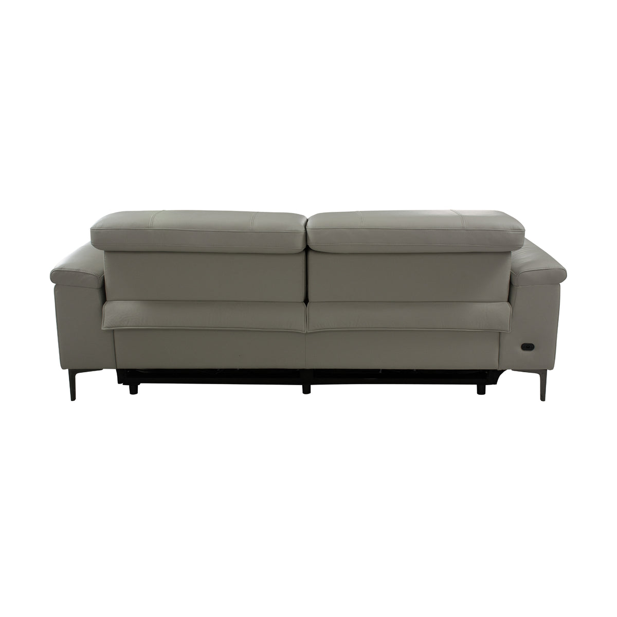 Capel 3 Seater Leather Electric Recliner Sofa Lounge Taupe Grey