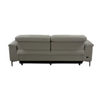 Capel 3 Seater Leather Electric Recliner Sofa Lounge Taupe Grey