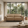 Capel 3 Seater Leather Electric Recliner Sofa Lounge Mocha Brown