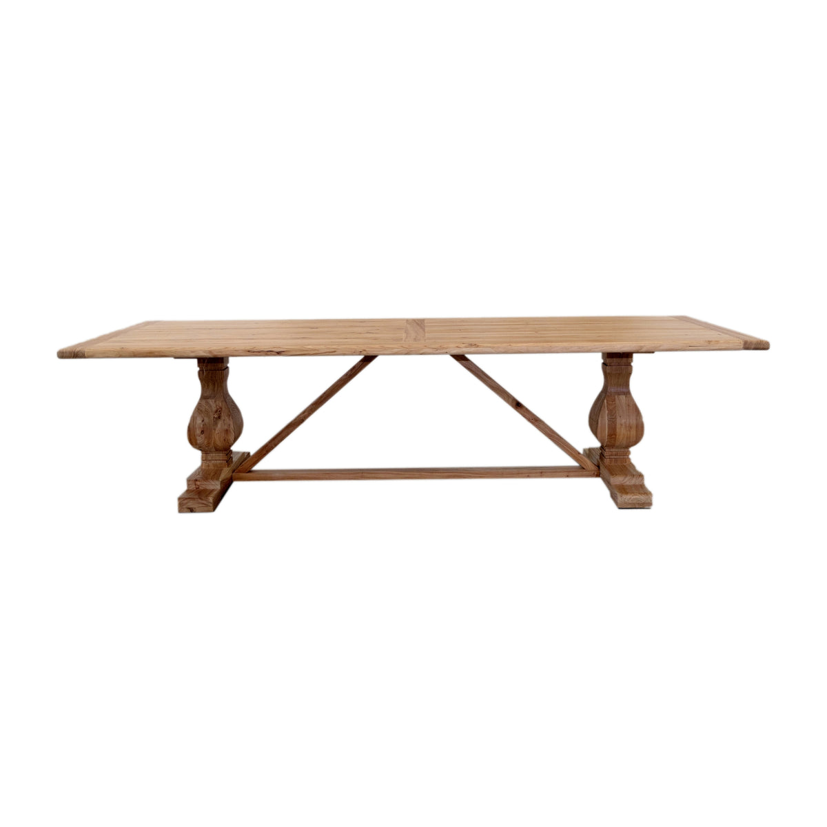 Cassie 300cm Reclaimed Elm Wood Dining Table - Natural