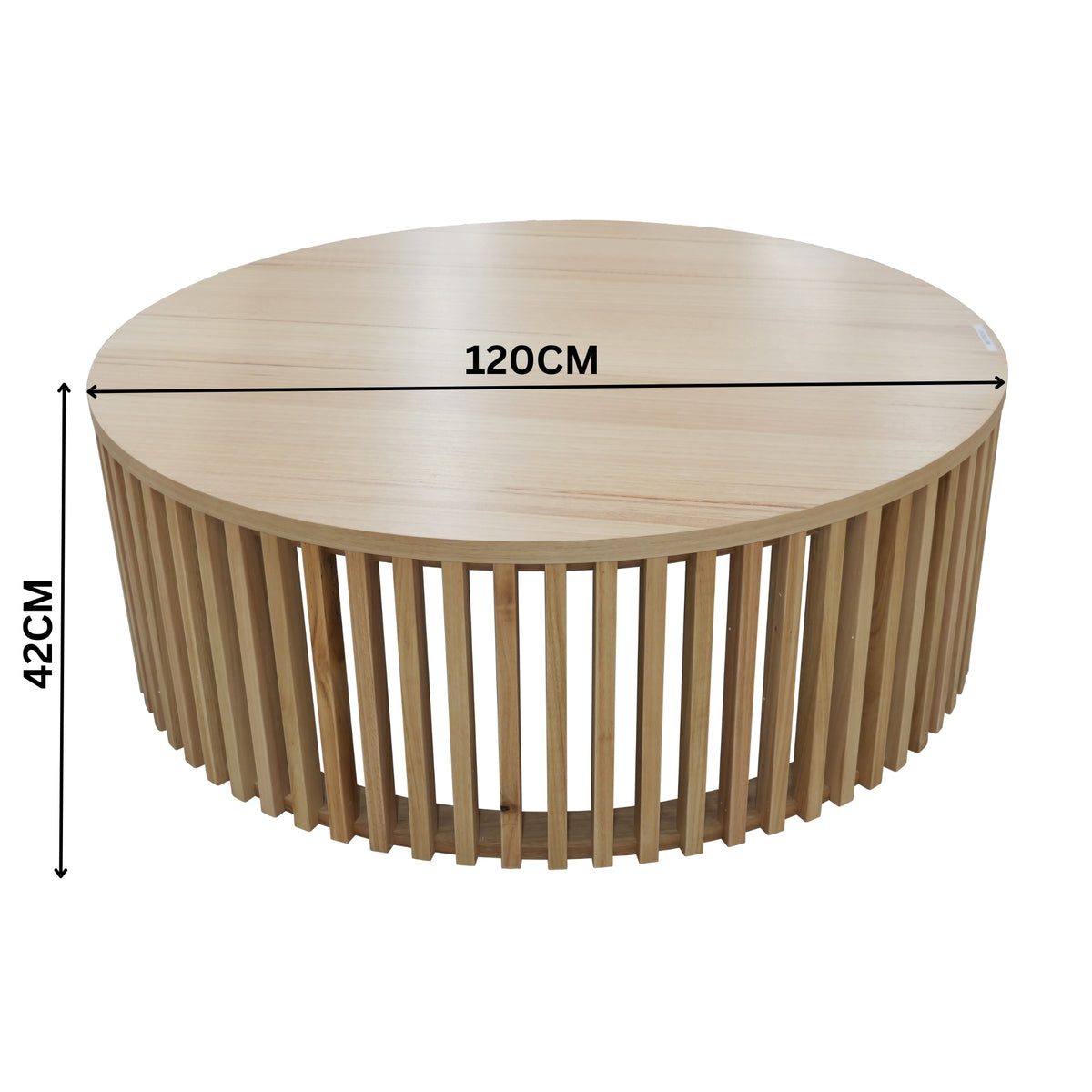 Catalina 135cm Round Coffee Table Natural Oak