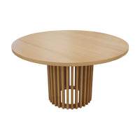 Catalina 135cm Round Dining Table Natural Oak