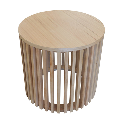 Catalina 65cm Round Lamp Table Natural Oak