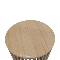Catalina 65cm Round Lamp Table Natural Oak