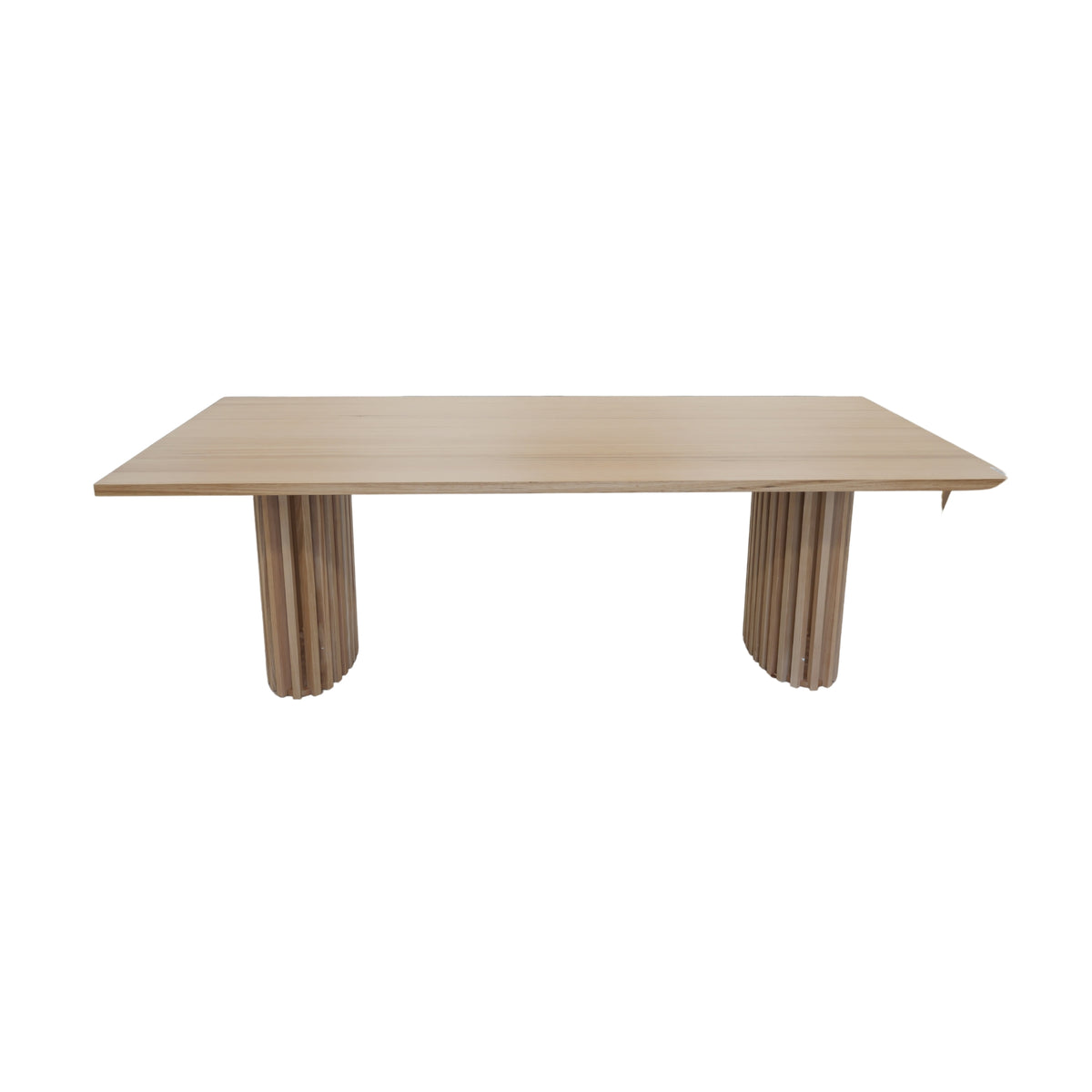 Catalina 7pc Set Dining Table Grey Fabric Chair Natural Oak