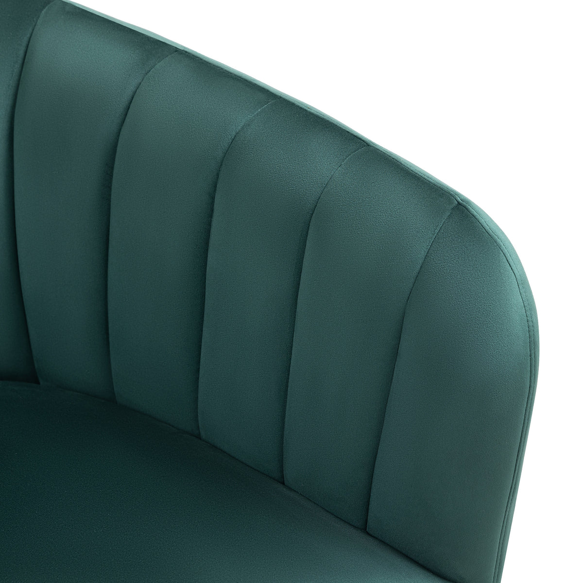 Cecil Premium Velvet Armchair Occasional Accent Tub Chair Green