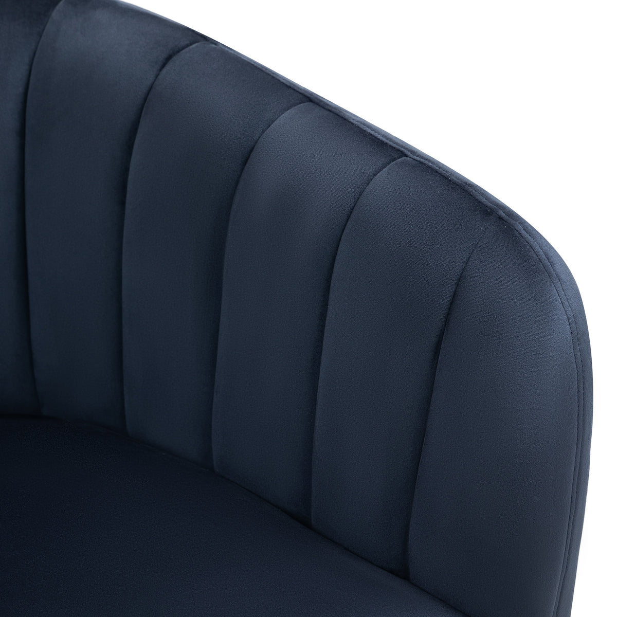 Cecil Premium Velvet Armchair Occasional Accent Tub Chair Navy