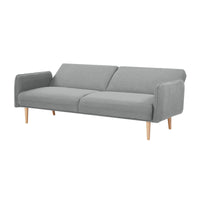 Celia 3 Seater Fabric Sofa Bed Light Grey 