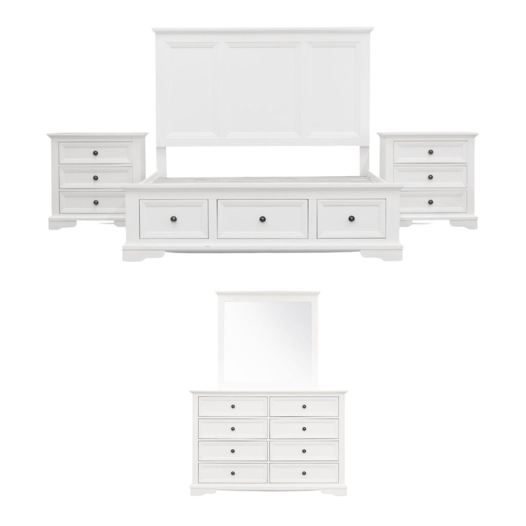 Celosia 5pc Bed Frame Bedside Dresser Suite King 