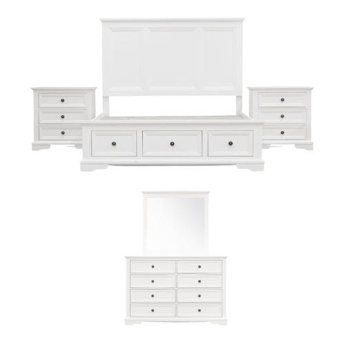 Celosia 5pc Bed Frame Bedside Dresser Suite King 
