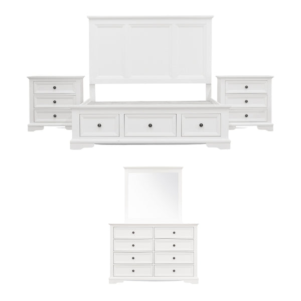 Celosia 5pc Bed Frame Bedside Dresser Suite King 