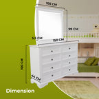 Celosia 5pc Bed Frame Bedside Dresser Suite King 
