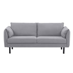 Channel 3 Seater Fabric Sofa Grey 