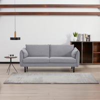 Channel 3 Seater Fabric Sofa Grey 