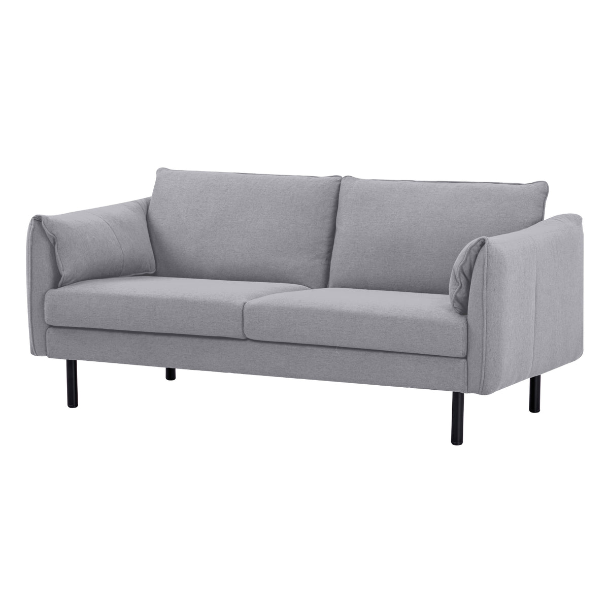 Channel 3 Seater Fabric Sofa Grey 