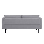 Channel 3 Seater Fabric Sofa Grey 