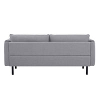 Channel 3 Seater Fabric Sofa Grey 