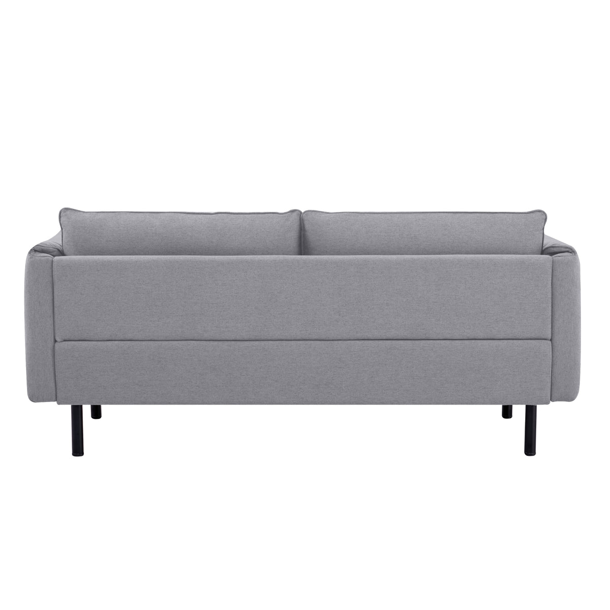Channel 3 Seater Fabric Sofa Grey 