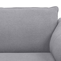 Channel 3 Seater Fabric Sofa Grey 