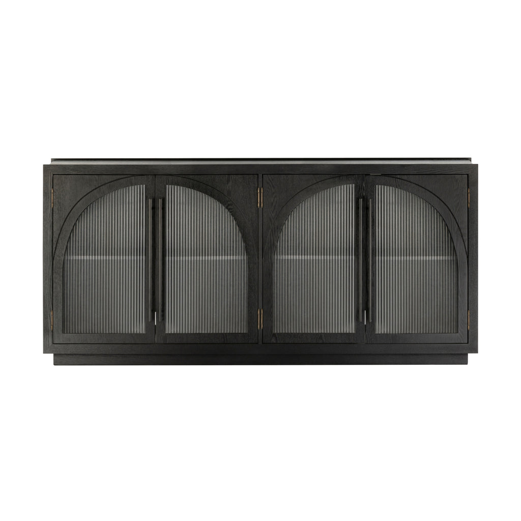 Charles 178cm Sideboard Modern 4 Door Storage Cabinet Unit Black