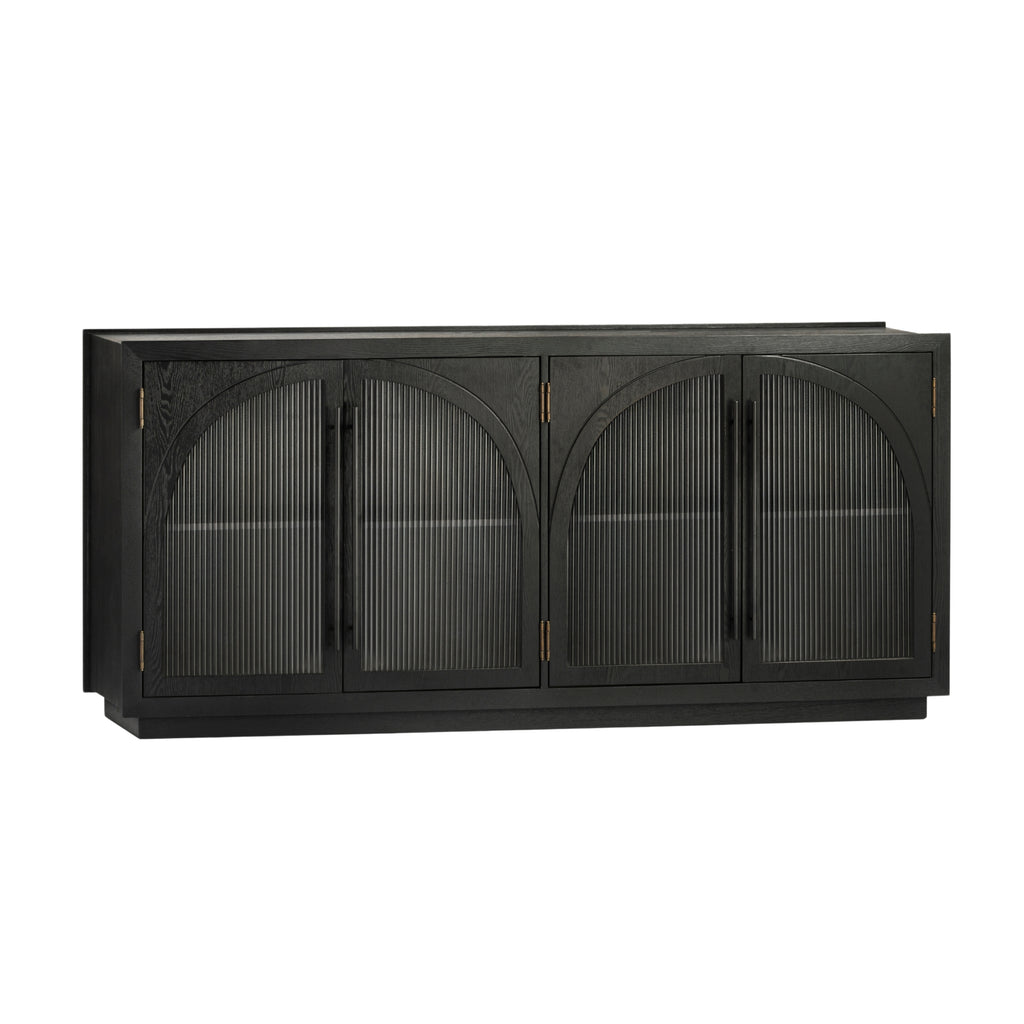 Charles 178cm Sideboard Modern 4 Door Storage Cabinet Unit Black