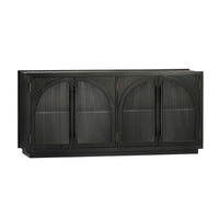 Charles 178cm Sideboard Modern 4 Door Storage Cabinet Unit Black