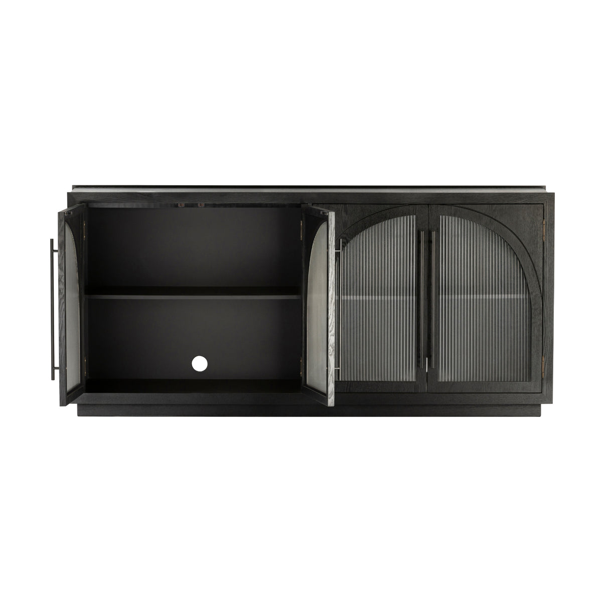 Charles 178cm Sideboard Modern 4 Door Storage Cabinet Unit Black